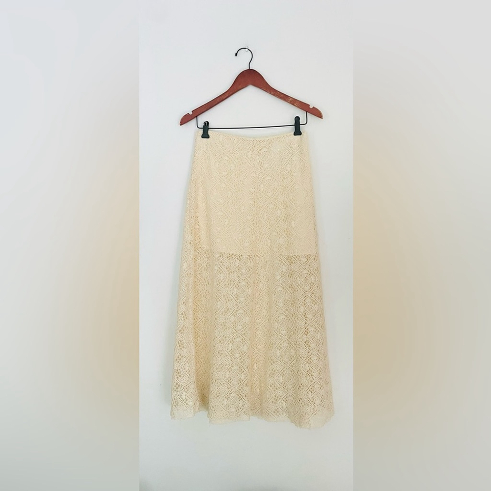 ZARA ECRU GUIPURE LACE
LAYERED A-LINE LONG SKIRT bloggers favourite - Picture 12 of 13
